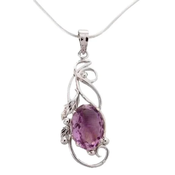 Fox charm necklaces-Handmade Sterling Silver 'Delhi Lilac' Amethyst Necklace (India)