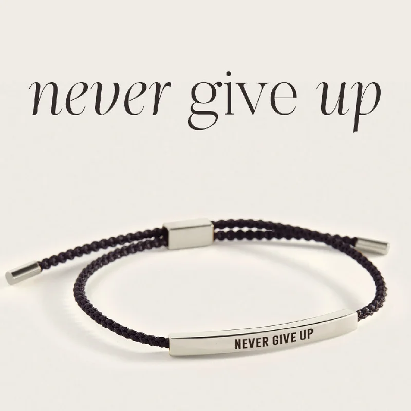 Crystal-twisted bangles-Never Give Up Inspire Bracelet