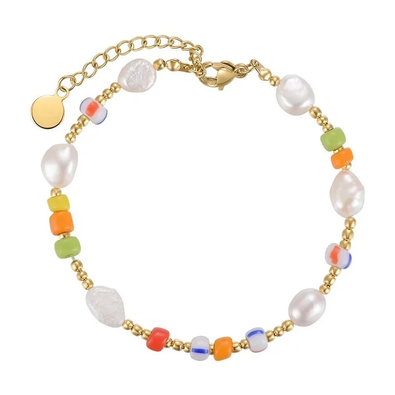 Fine bead bangles-Pfeiffer Rainbow Pearl Bracelet