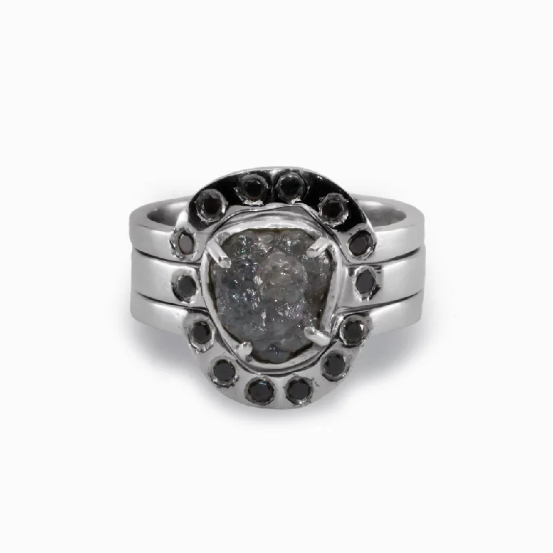 Diamond and Onyx Ring