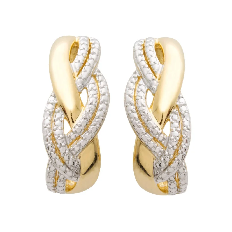 Cotton cord earrings-Diamond Twist Earrings