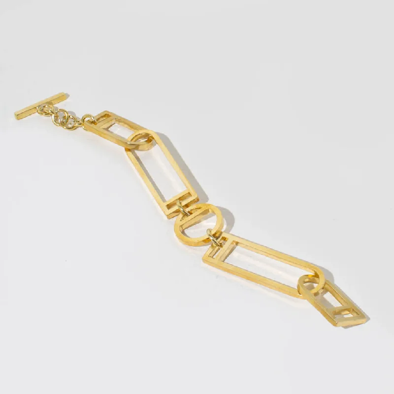 Radiant star bangles-SALE - Window Link Bracelet - Brass