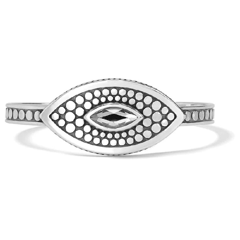 Light filigree bangles-Pebble Disc Marquise Cuff Bracelet