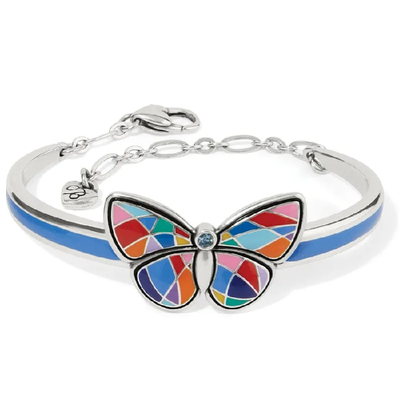 Woven cord bangles-Colormix Butterfly Bar Bracelet