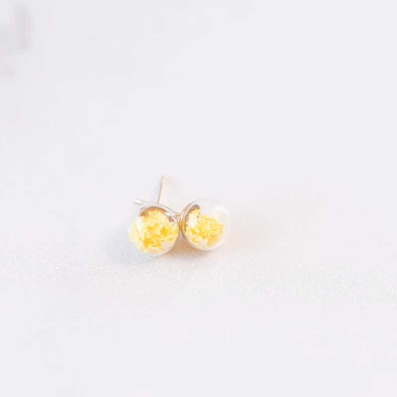 Topaz stud earrings-Yellow | Mini Star Confetti Stud Earrings