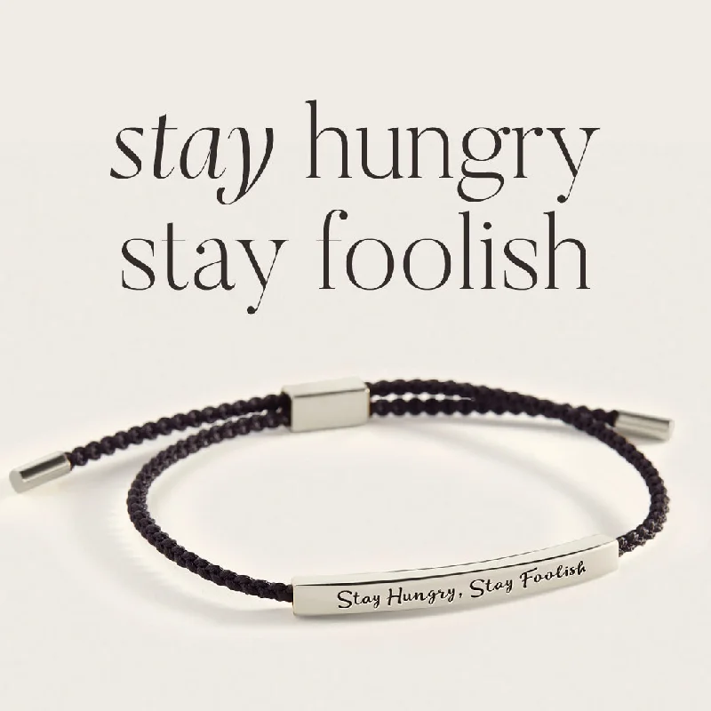 Pure crystal bangles-Stay Hungry, Stay Foolish Inspire Bracelet