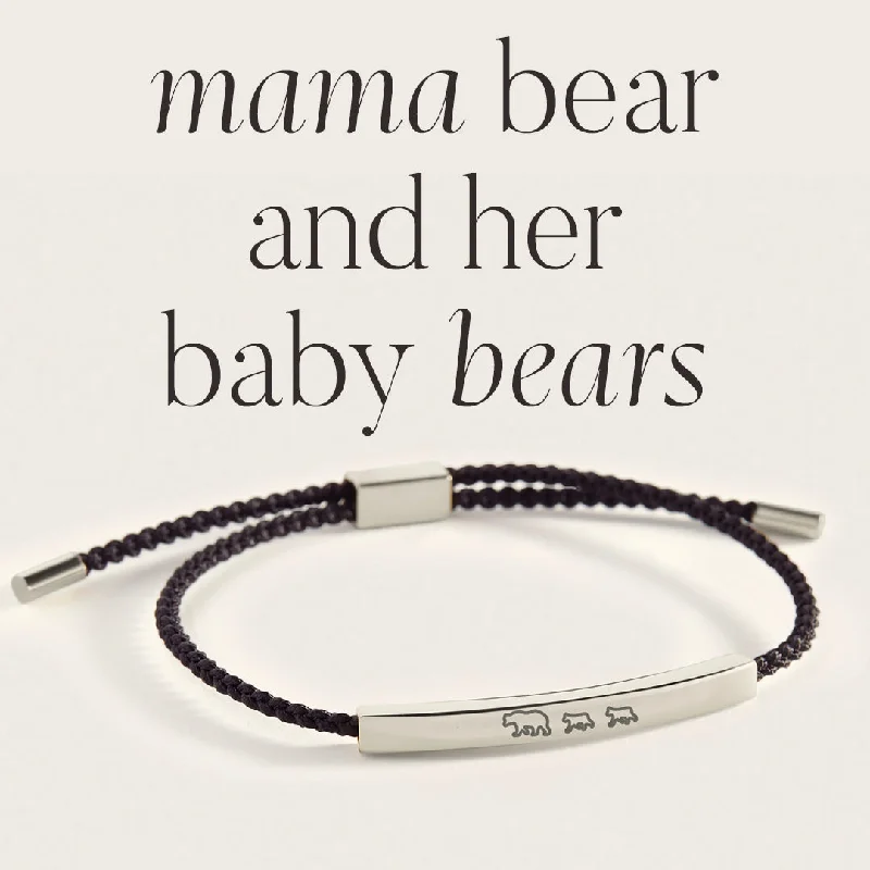 Agate bead bangles-Mama Bear & Her Baby Bears Inspire Bracelet