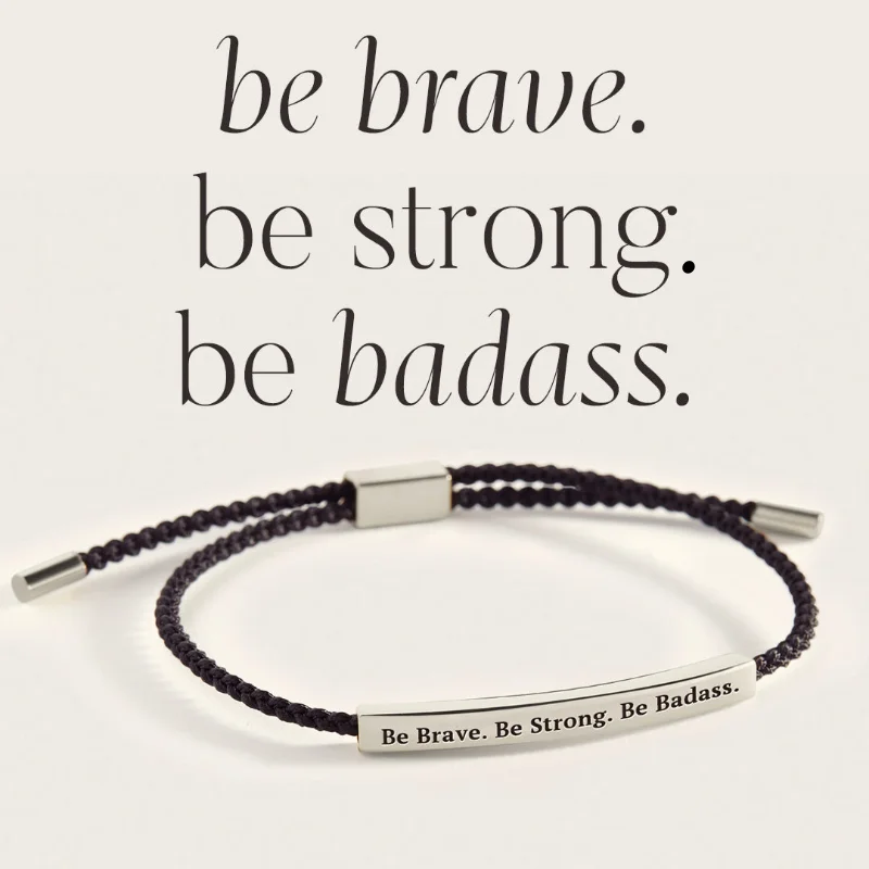 Vintage flair bangles-Be Brave. Be Strong. Be Badass. Inspire Bracelet