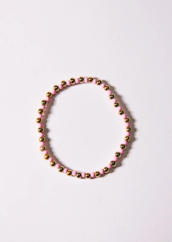 Pure crystal bangles-Pink Gold Ball Bracelet