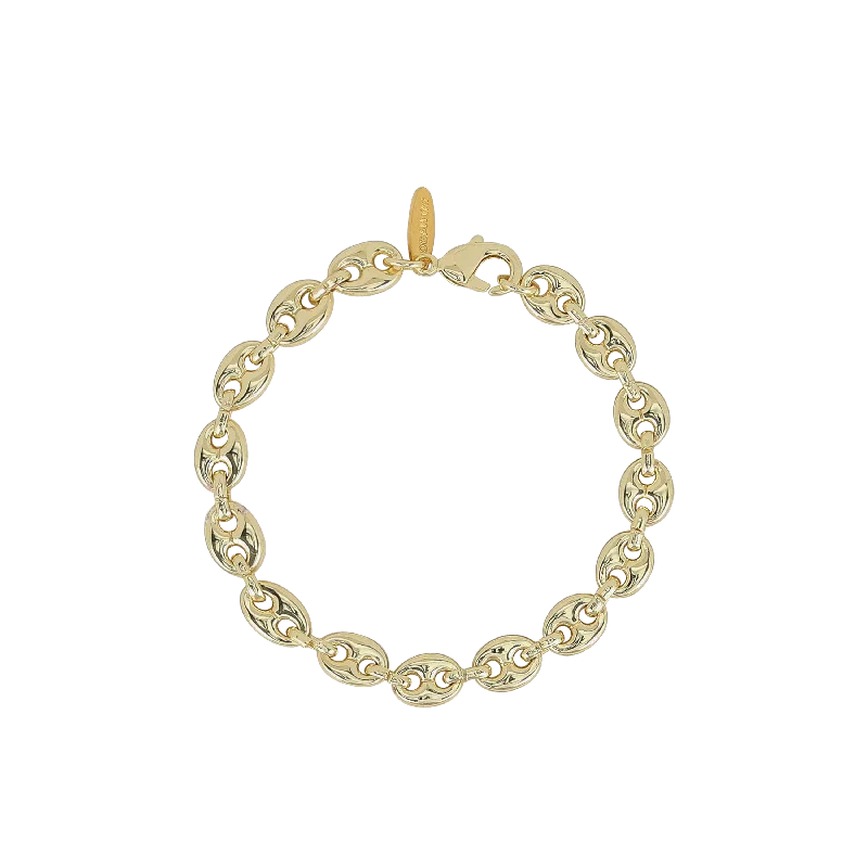 Slim pearl bangles-Thick Link Chain Bracelet