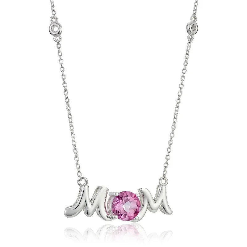 Elegant design necklaces-925 Sterling Silver Pink Topaz Necklace