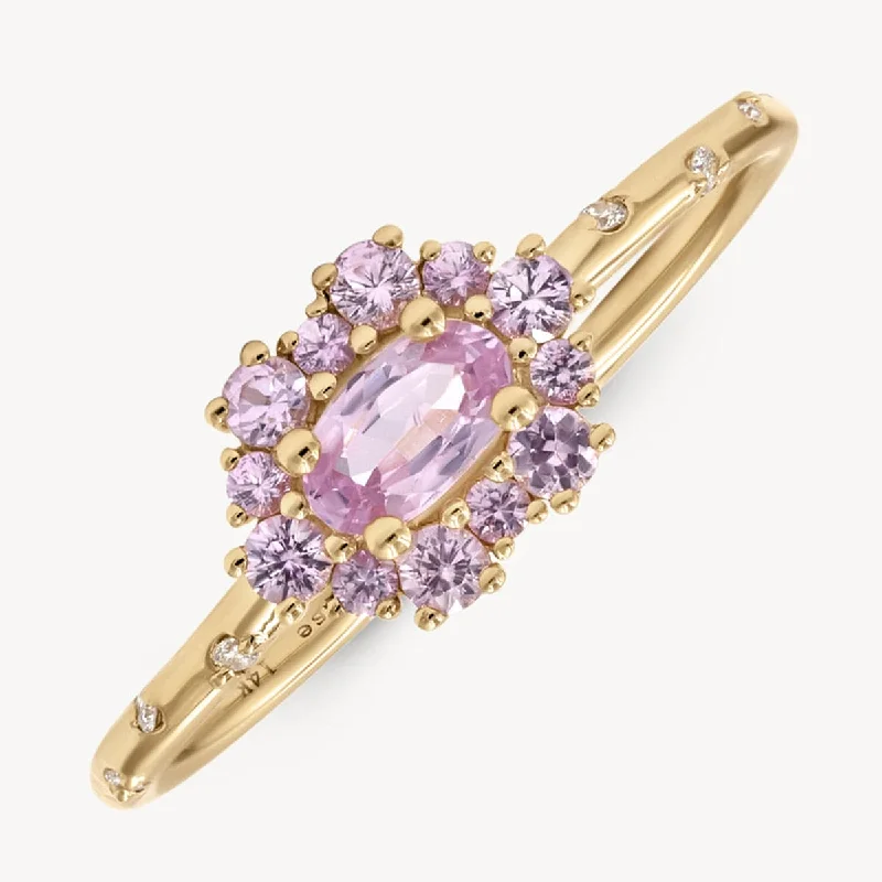 Starry Sakura Sapphire Ring