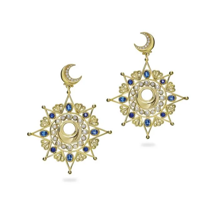 Leaf design earrings-Ottoman Star Earrings