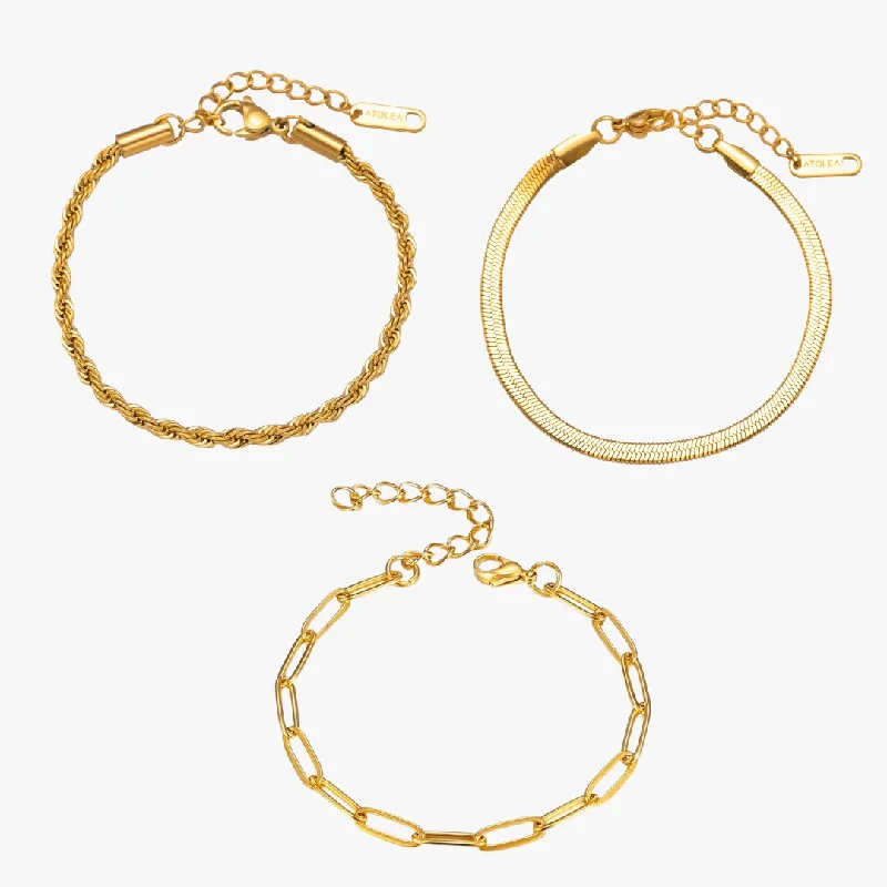 Gem strand bangles-Essentials Bracelets Bundle