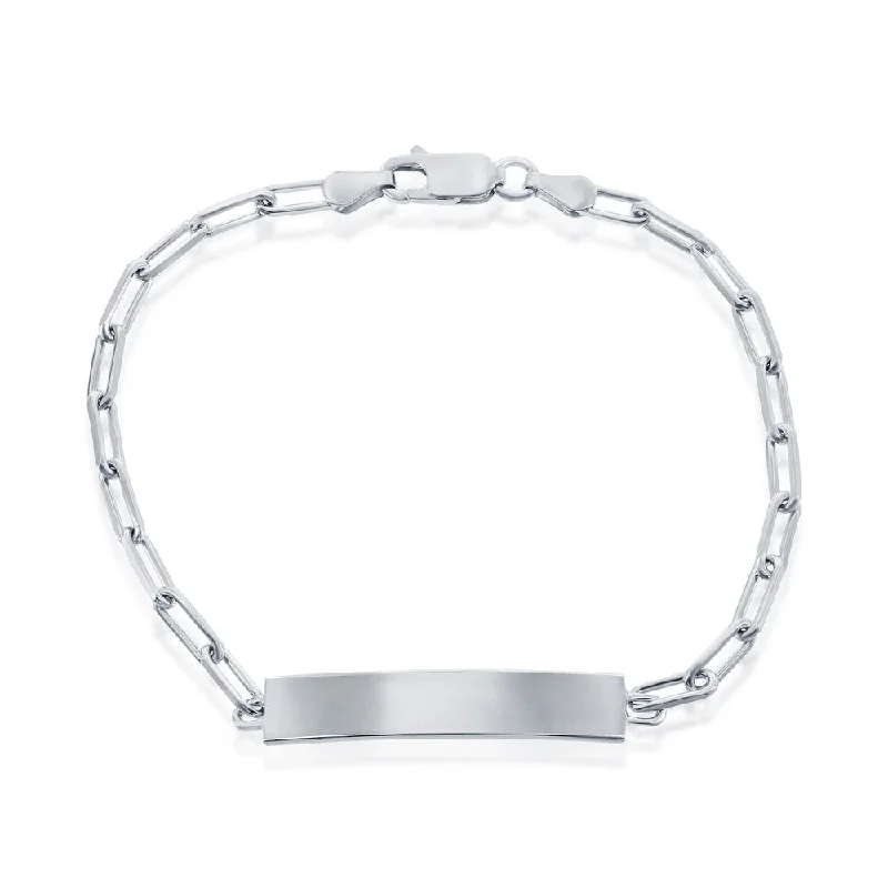 Hand-polished bangles-Sterling Silver Paperclip Bracelet