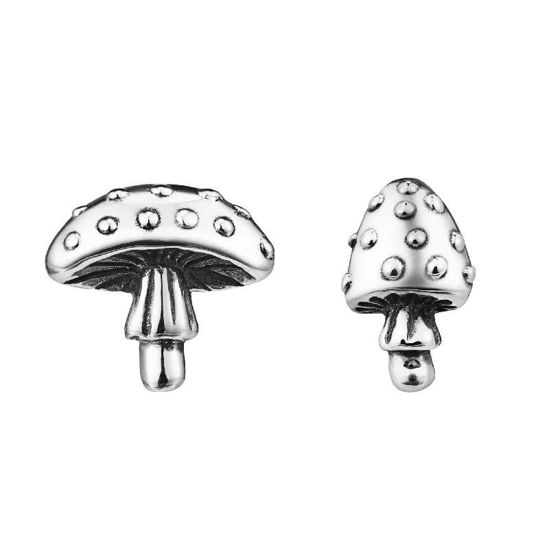 Astro charm earrings-FUNGI - Sterling Silver Studs