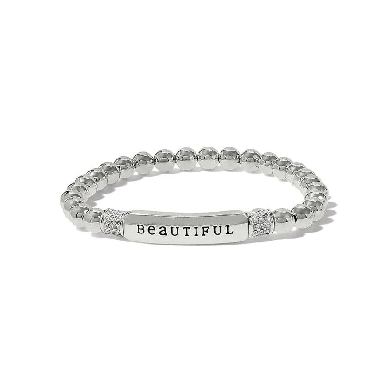 Faith charm bangles-Meridian Beautiful Petite Stretch Bracelet