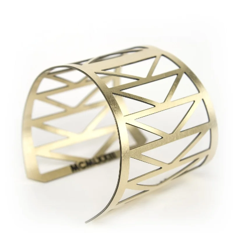 Wide cuff bangles-Fremont Bridge cuff bracelet