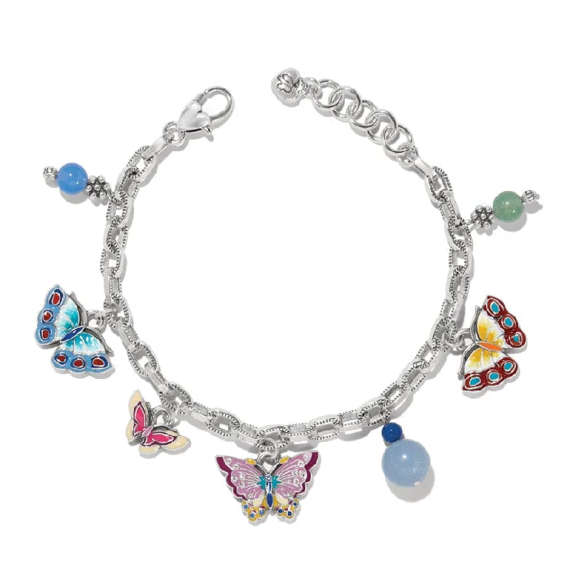 Dusk gothic bangles-Kyoto In Bloom Butterfly Charm Bracelet