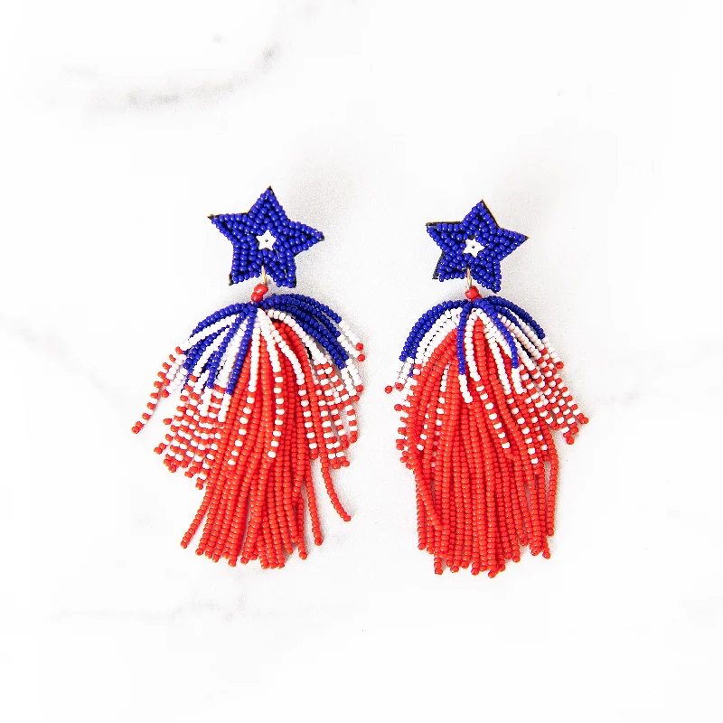 Surf theme earrings-Baby You're A Firework Earrings