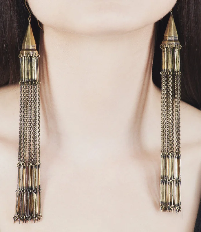 Layered tier earrings-chandelier earrings