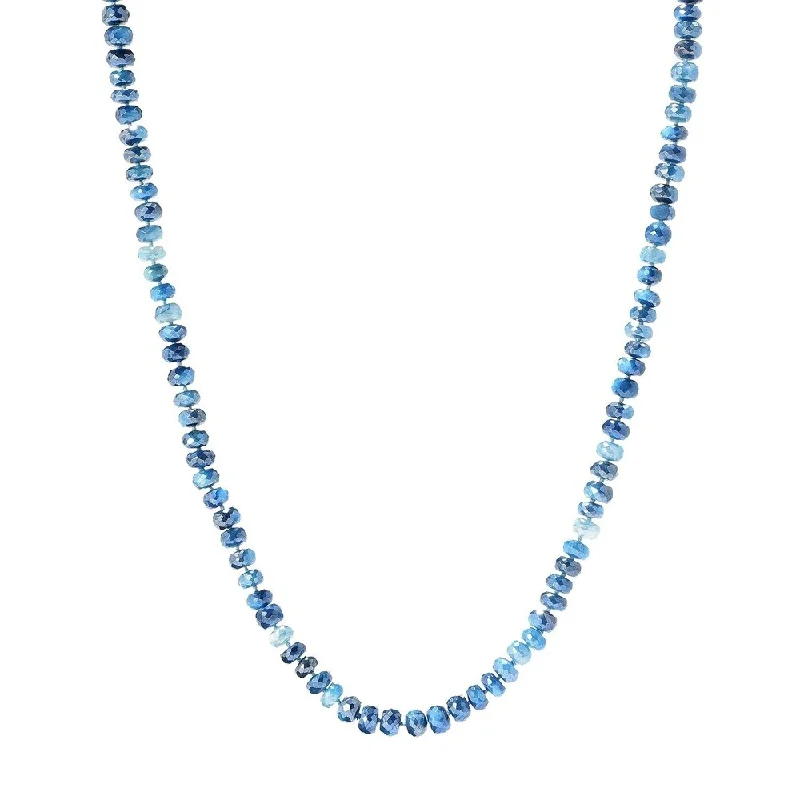 Pure crystal necklaces-35" Teal Moonstone Endless Beaded Necklace