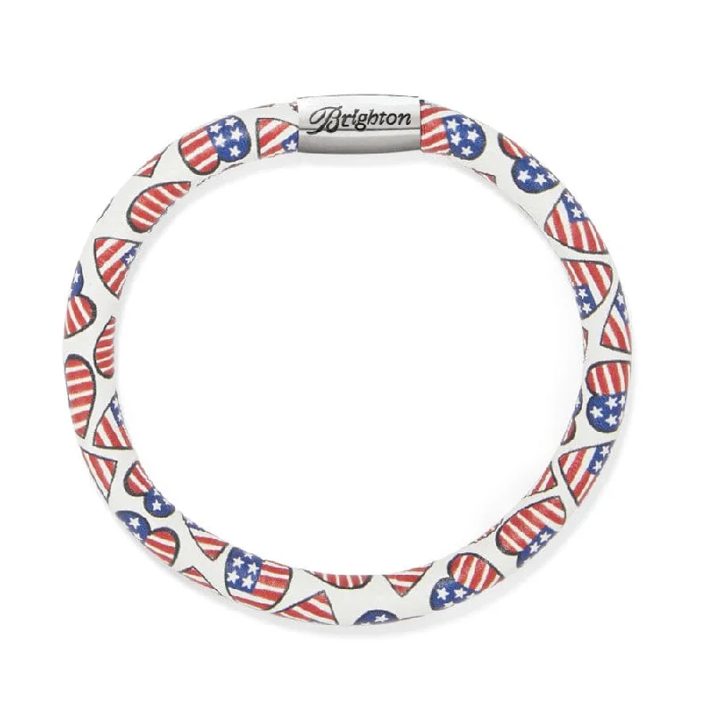 Fluid art bangles-Patriotic Luv Woodstock Bracelet