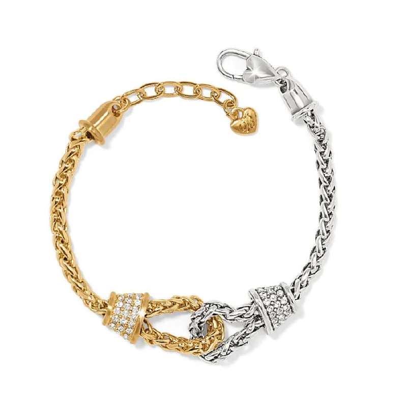 Dove motif bangles-Meridian Ventus Two Tone Bracelet