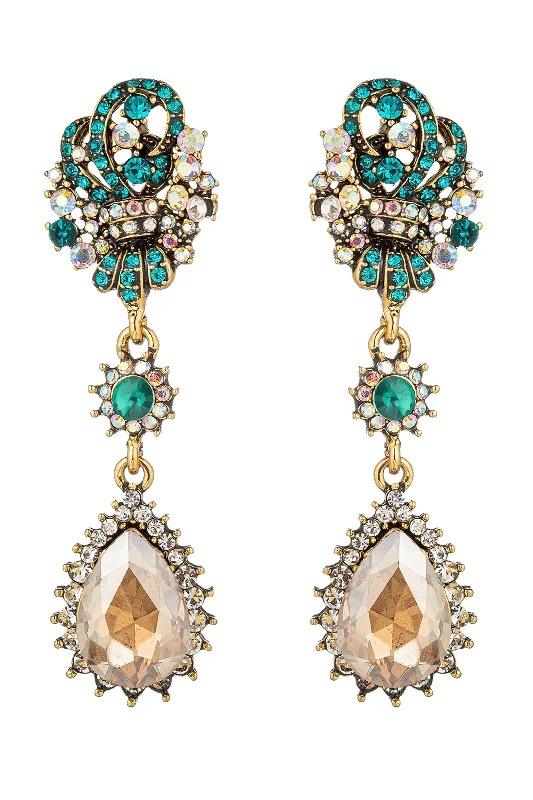 Petal hoop earrings-Eye Candy Los Angeles - Aria Cascade Statement Earring