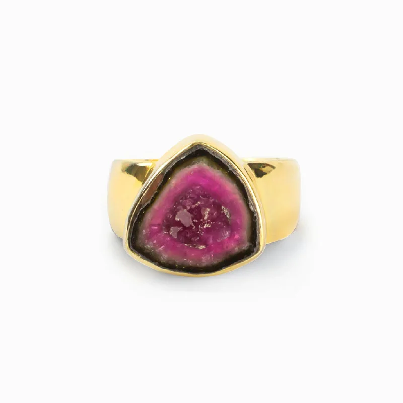 Watermelon Tourmaline Ring