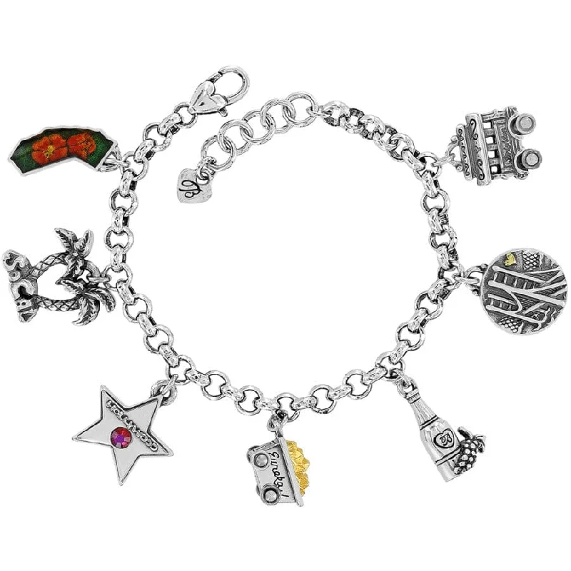 Heavy cuff bangles-California State Charm Bracelet