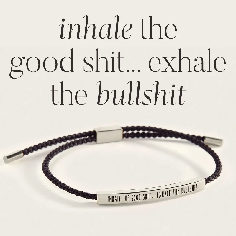 Light filigree bangles-Inhale The Good Shit...Exhale The Bullshit Inspire Bracelet