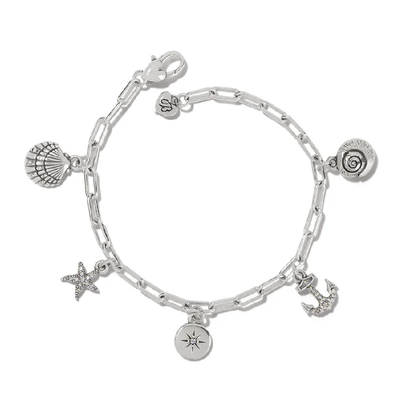 Petal carved bangles-Voyage Mini Charm Bracelet