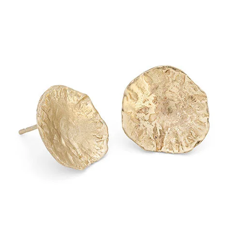 Bold cross earrings-Limpet Studs 9ct Gold