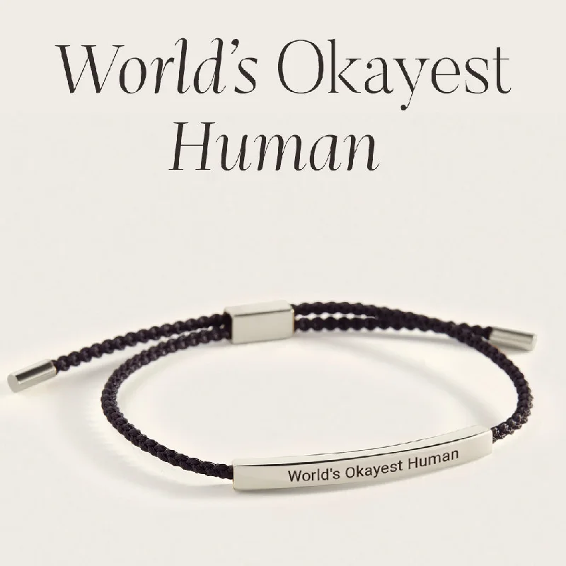 Surf theme bangles-World's Okayest Human Inspire Bracelet