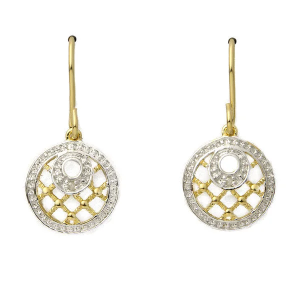 Light drop earrings-Diamond Lattice Earrings