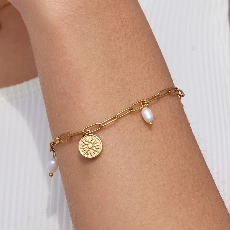 Pure link bangles-Golden Sun Bracelet