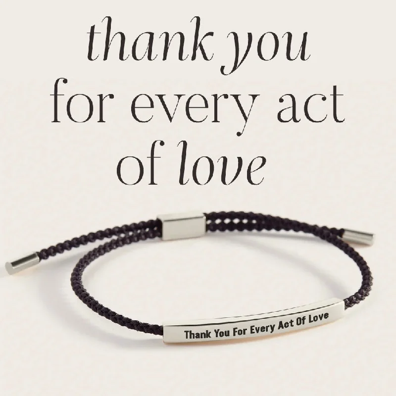 Faith charm bangles-Thank You For Every Act Of Love Inspire Bracelet