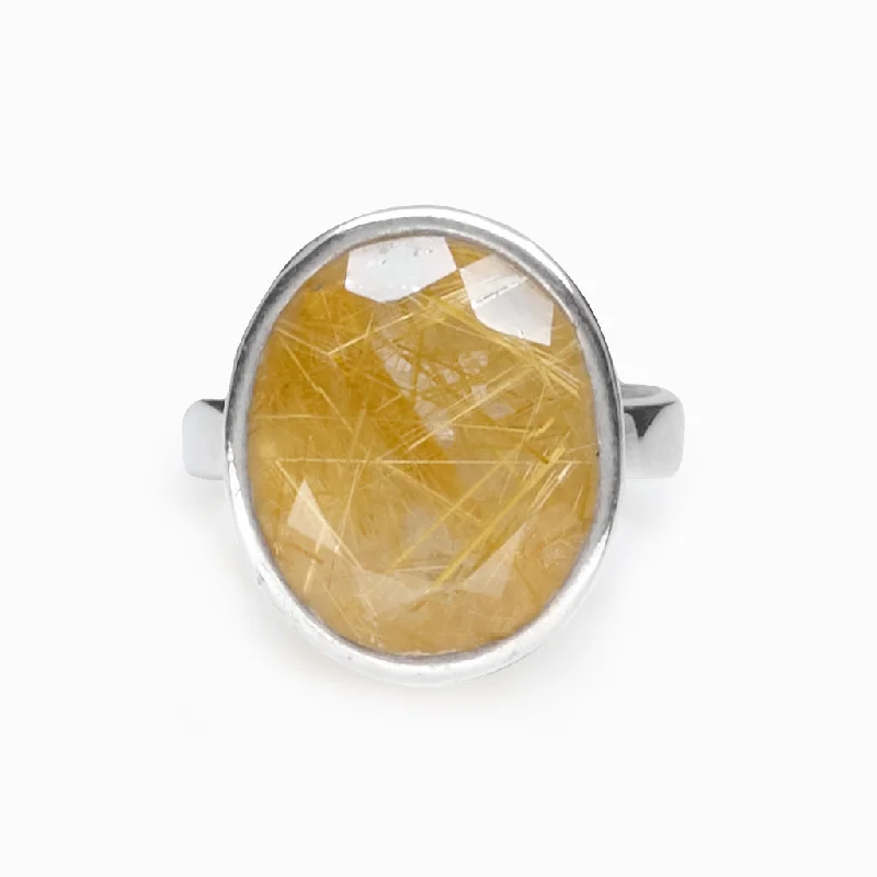 Rutilated Quartz Ring