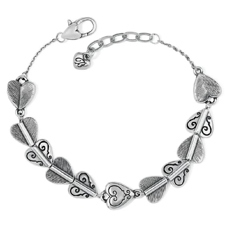 Multi-bead bangles-Cascading Hearts Bracelet