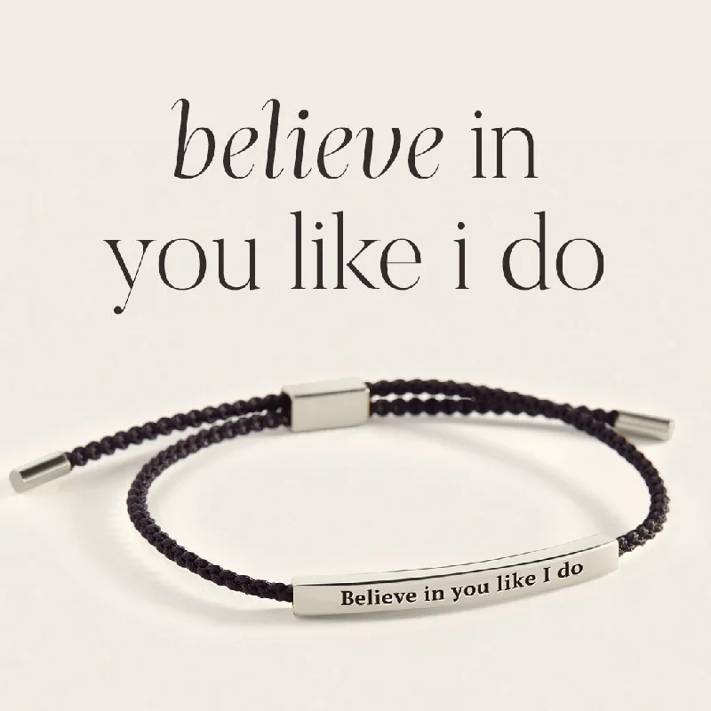 Subtle accent bangles-Believe in You Like I Do Inspire Bracelet