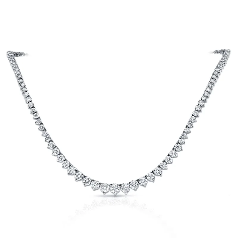 Whimsical bead necklaces-Auriya 14k Gold 10 carat TW Graduated Diamond Riviera Tennis Necklace (G-H, I1-I2)