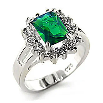 Secure clasp engagement rings-Eden: 1.92ct Columbian Emerald & Russian Ice CZ Cocktail-Dinner Ring