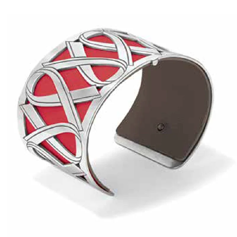 Baroque pearl bangles-Wear Red Christo Cuff Bracelet