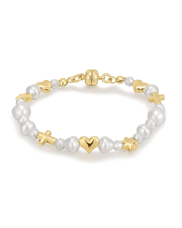 Sleek design bangles-The Etoile Pearl Stud Bracelet