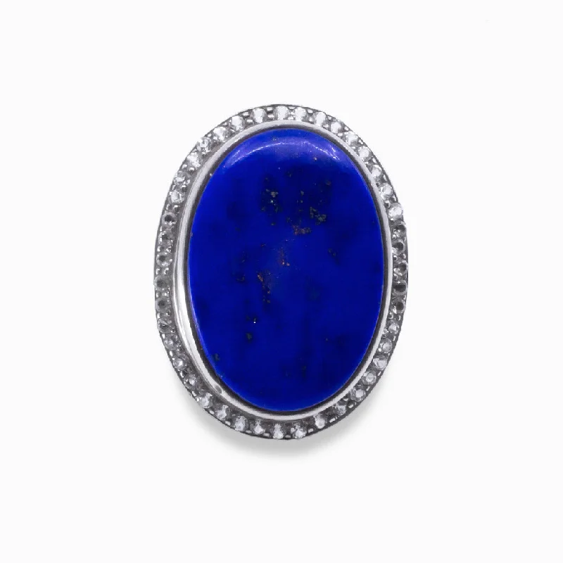 Lapis Lazuli Ring & White Topaz