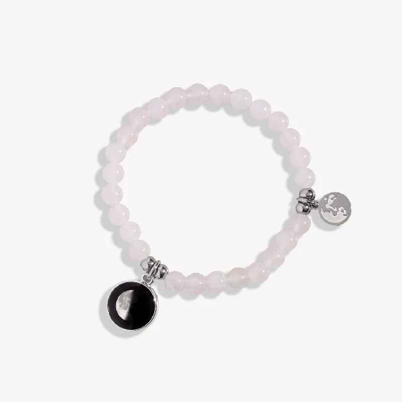 Loop charm bangles-Moonstone Beaded Bracelet