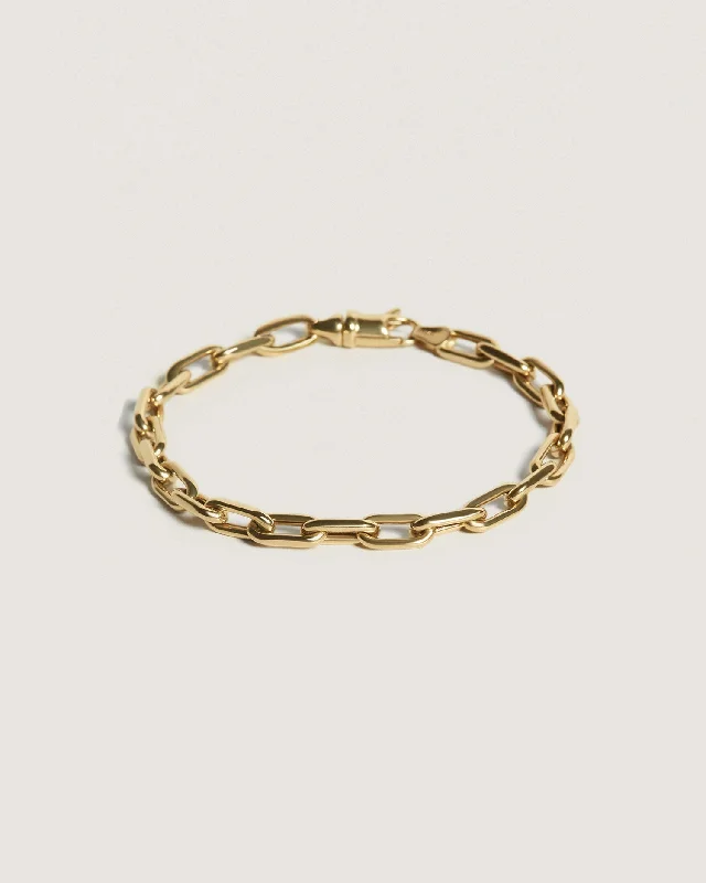 Light wood bangles-Mia Link Chain Bracelet