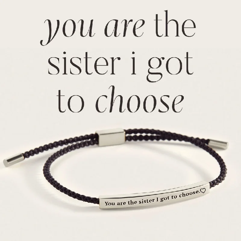 Yarn wrap bangles-You are the Sister I got to Choose Inspire Bracelet