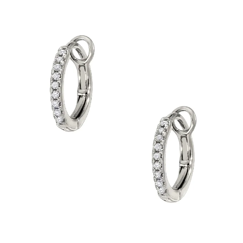 Fine bead earrings-Kristina Huggies Sterling Silver